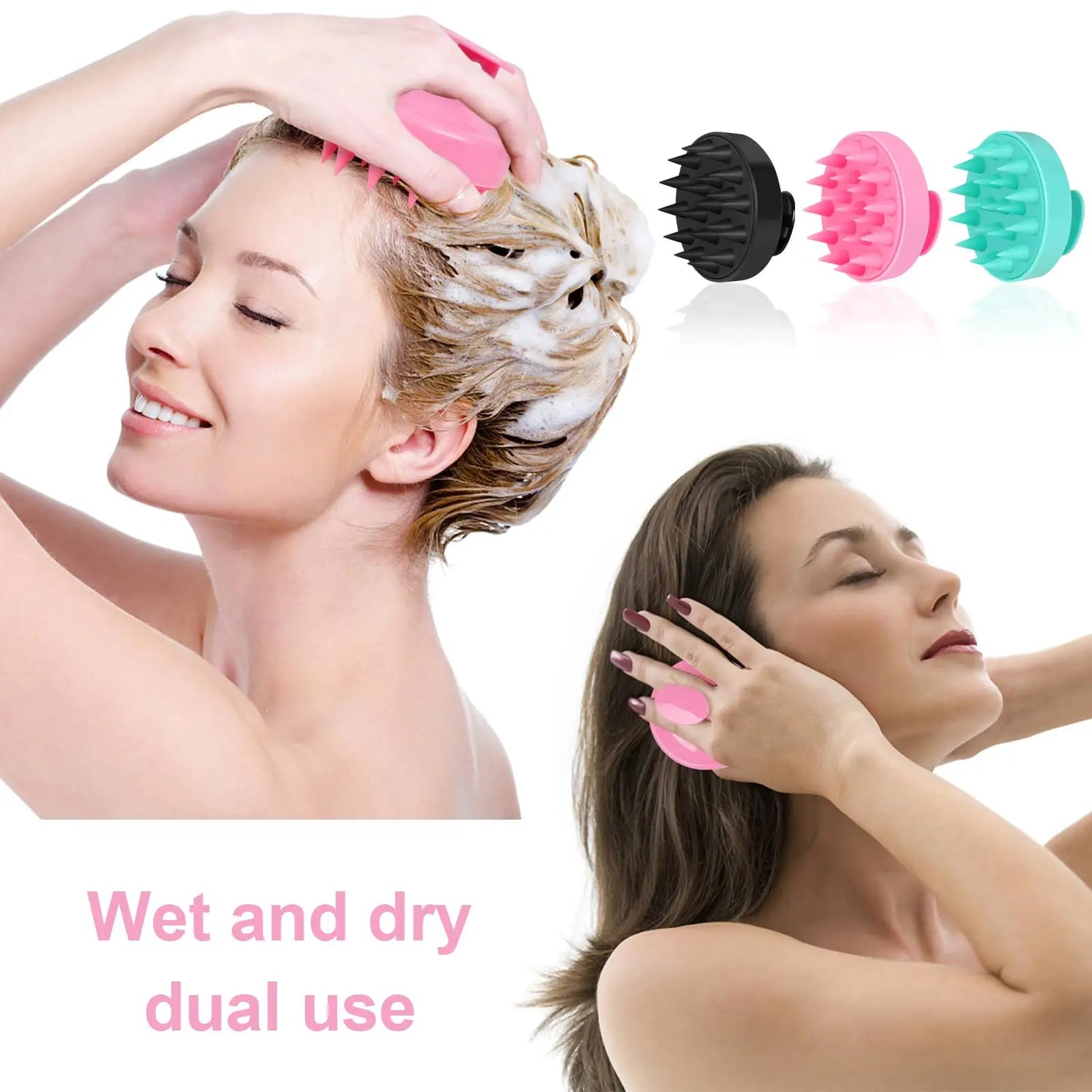 Scalp Massager for Hair Growth,Silicone Comb with Soft Bristles for Washing &amp; Blood Circulation, Shampoo Brush Relaxation Tools
