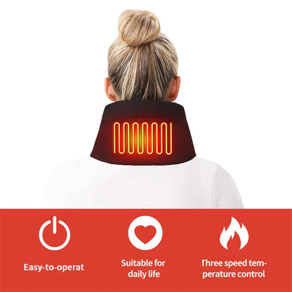 Electric Heating Neck Wrap Cold Weather 3 Temperature Adjustable Neck Warmer Heated Scarf Hot Compress Neck Protection