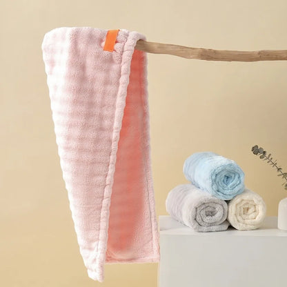 Microfiber Quickly Hair Dry Towel Extra Large Super Absorbent Bathroom Women Turban Soft Thickened Hair Dry Wrap Bonnets
