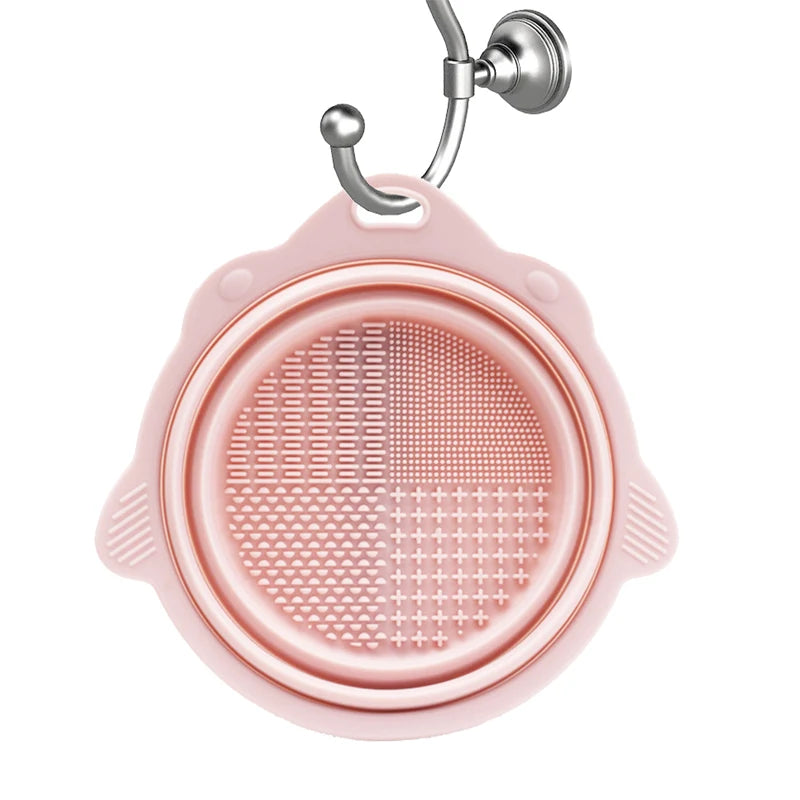 Makeup Brush Cleaner Cleaning Bowl Brush Tool Set Thorough Cleaning Without Hurting Bristles Wet &amp; Dry Powder Puff Dry Cleaner