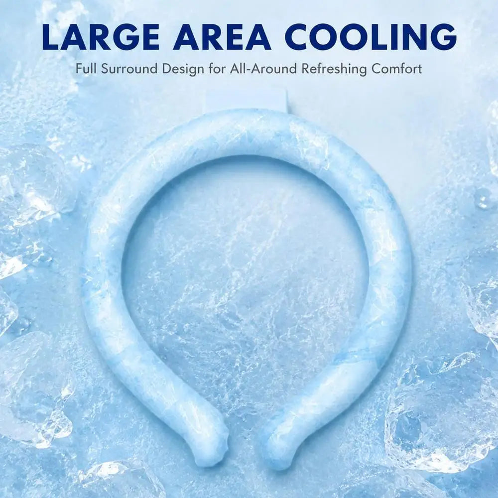 Cooling Neck Wraps Reusable Ice Neck Cooler Wearable Neck Cooling Tube Neck Cooler Personal Ice Pack Wrap Neck Cooling Ring