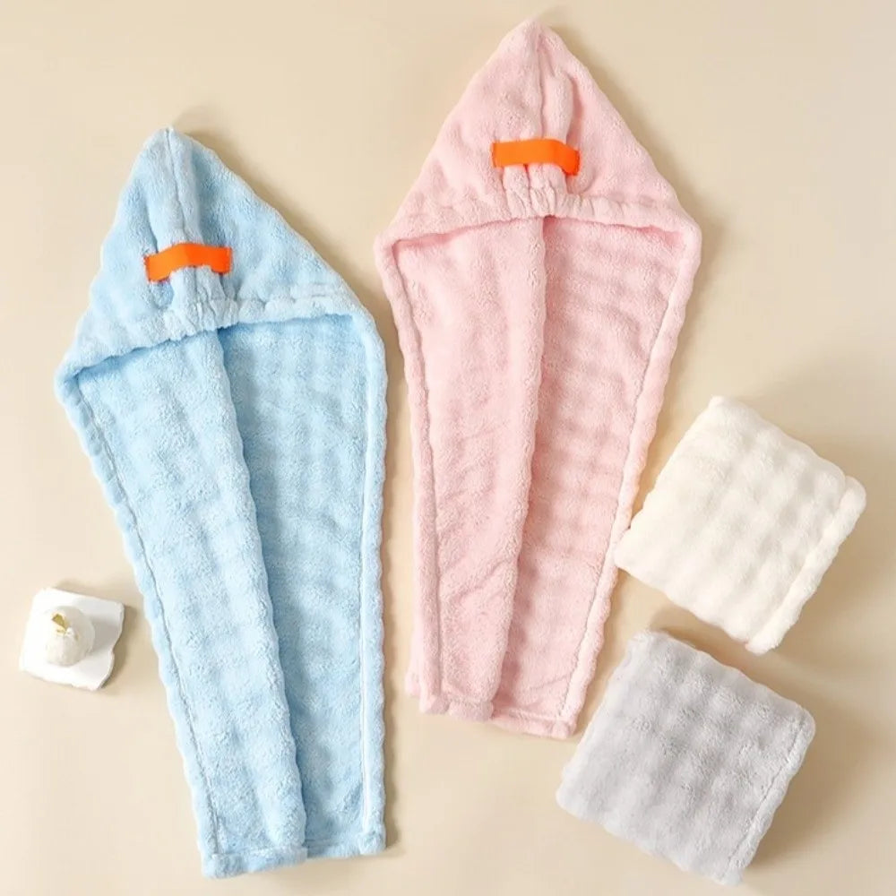 Microfiber Quickly Hair Dry Towel Extra Large Super Absorbent Bathroom Women Turban Soft Thickened Hair Dry Wrap Bonnets