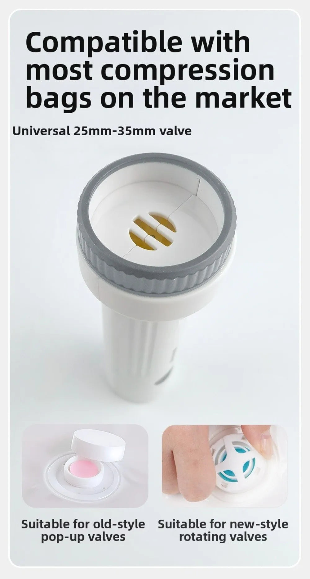 Rechargeable Electric Vacuum Pump Low Noise Portable Compressed Bag Air Pump Lightweight Mini Vacuum Bag Suction Pump Travel