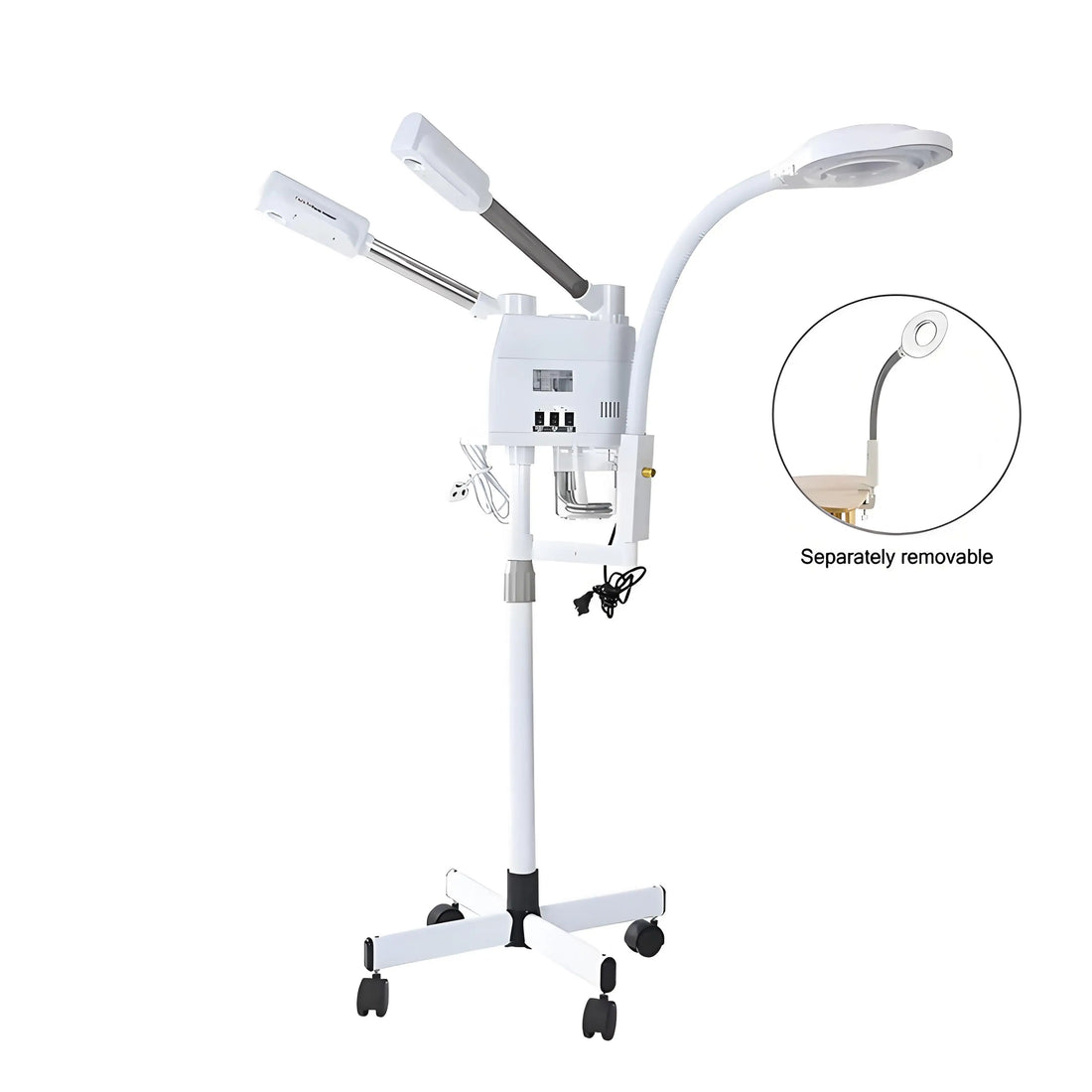 Facial Steamer Hot Cold Steam - 3-in-1 Nano Ionic Humidifier with LED Magnifying Lamp