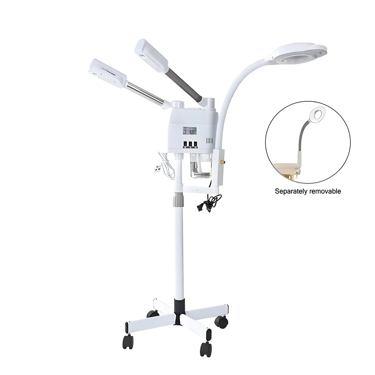 Facial Steamer Hot Cold Steam - 3-in-1 Nano Ionic Humidifier with LED Magnifying Lamp