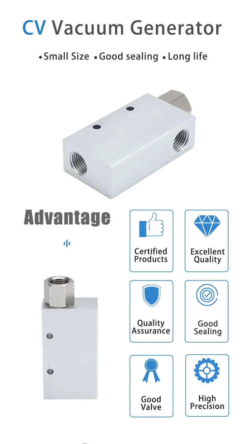 Pneumaitc Vacuum Generator CV-10HS 15HS 20HS 25HS 30HS vacuum generator suction cup High Negative Venturi Air Exhaust Ejector