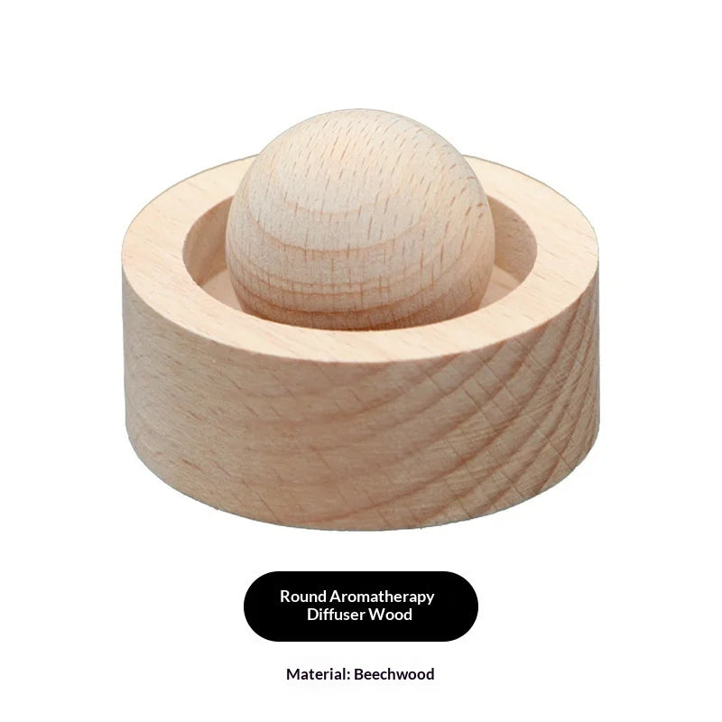 Car &amp; Home Essential Oil Diffuser - Made of Wood Mini Cute Natural Fragrance Diffuser Suitable for Bedroom Living Room Bathroom