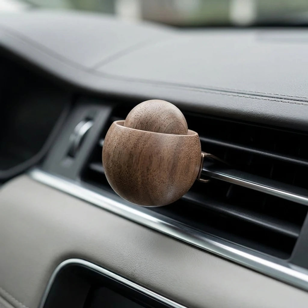 Car &amp; Home Essential Oil Diffuser - Made of Wood Mini Cute Natural Fragrance Diffuser Suitable for Bedroom Living Room Bathroom