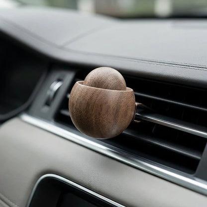 Car & Home Essential Oil Diffuser - Made of Wood Mini Cute Natural Fragrance Diffuser Suitable for Bedroom Living Room Bathroom